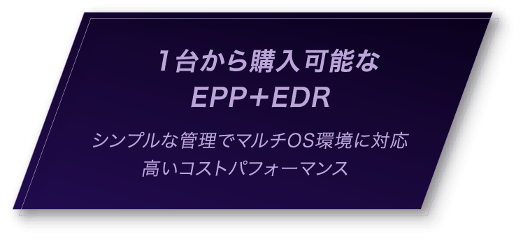 1台から購入可能なERP+EDR