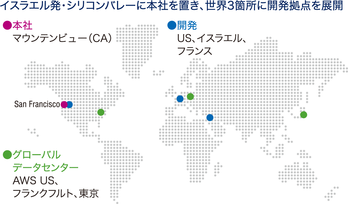 世界3箇所に開発拠点を展開